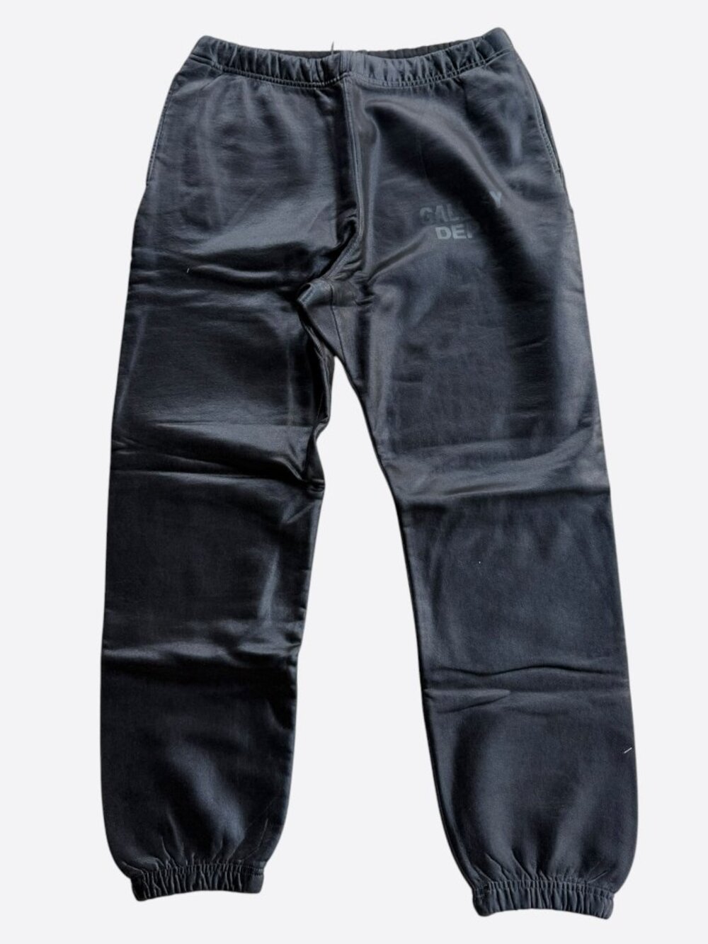 Gallery Dept Black Logo Waxed Sweatpants